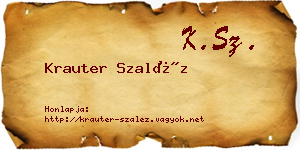 Krauter Szaléz névjegykártya
